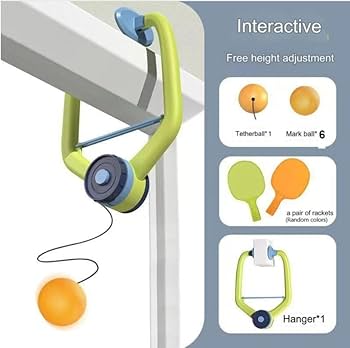 Indoor Hanging Table Tennis Trainer for Kids & Family
