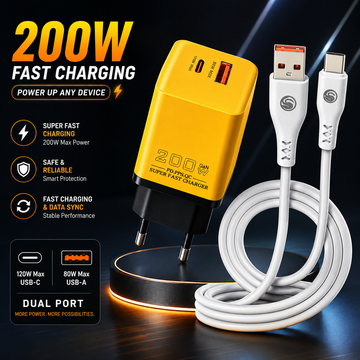 Super Fast Charging Adapter with free Fast charging cable