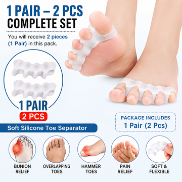 Premium Silicone Toe & Finger Alignment Corrector ( 2PCS 1 PAIR )