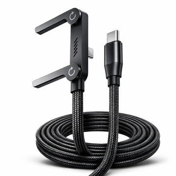 240W Type C Fast Charging Cable with Invisible Holder – 2-in-1 Mobile Stand Cable