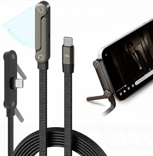 Fast 240W Charging Cable with Invisible Stand