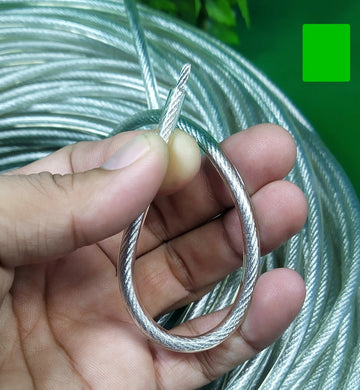 15 Feet Strong Metal Rope Rubber Coated PVC for Submersible Pump, Cradle, Laundry Clothesline