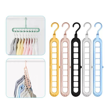 5in1 Rotating Foldable Stainless Steel Pipes Clothes Hanger